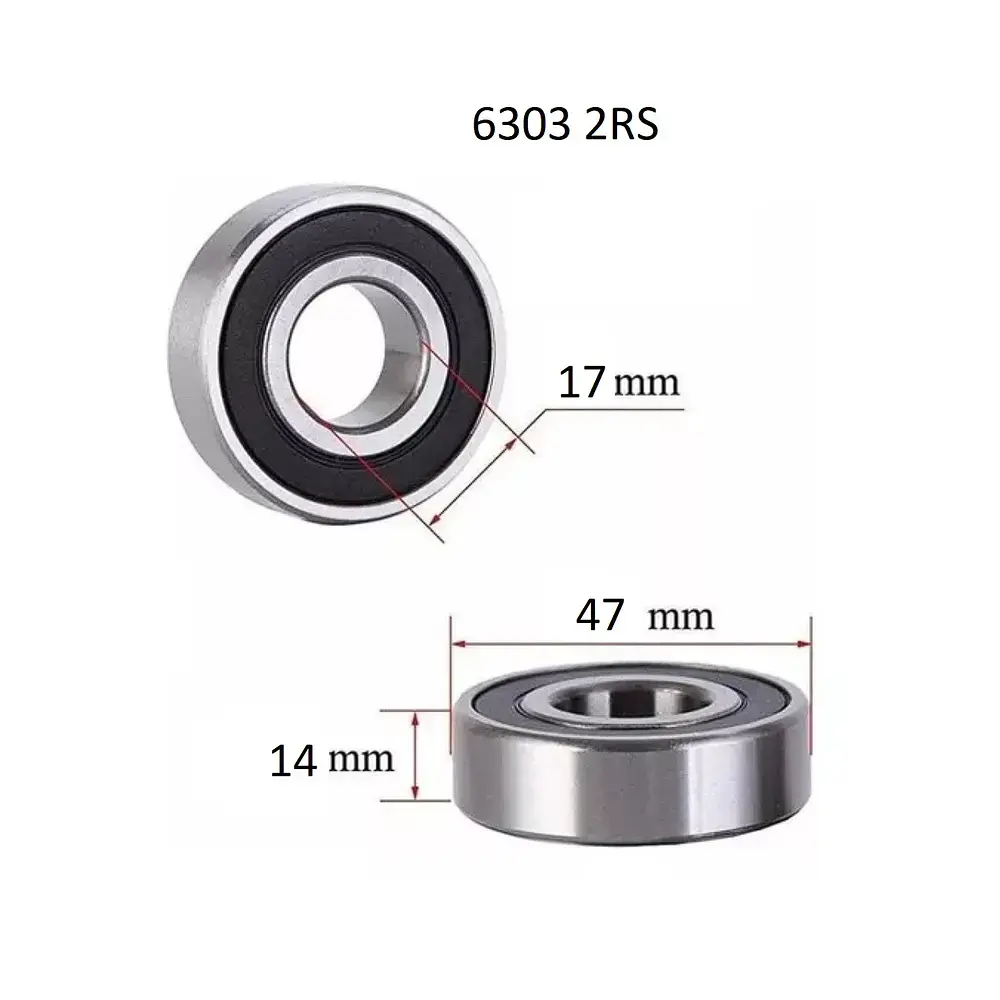COJINETE 6303 2RSCM KOYO 17X47X14 — imagen 2