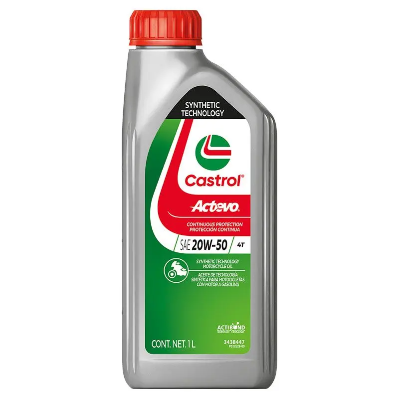 LITRO CASTROL ACTEVO 4T 20W50 — imagen 1
