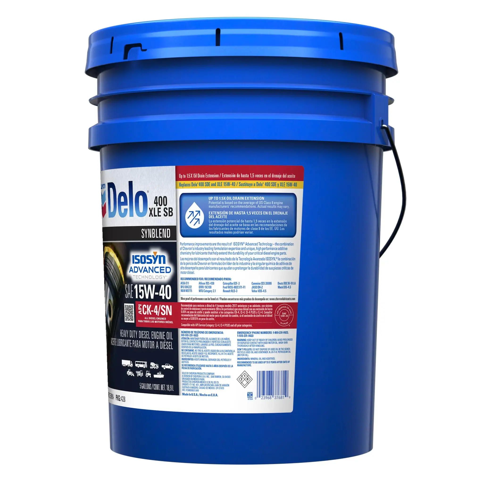 CUBETA CHEVRON DELO 400 XLE SB 15W40 CK-4