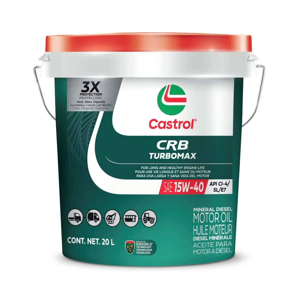 CUBETA CASTROL CRB TURBOMAX 15W40